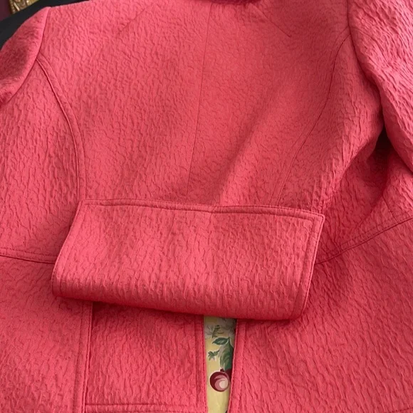 Vintage Ann Klein pink textured skirt set